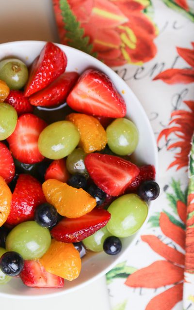 Fruit Salad with Orange Vanilla Bean Dressing